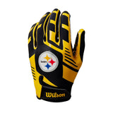 Guantes Fútbol Americano Wilson Junior Nfl Stretch Fit Pittsburgh Steelers