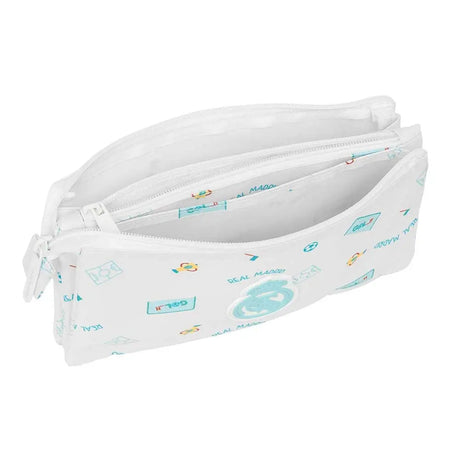 Real Madrid Preschool Triple Pencil Case White