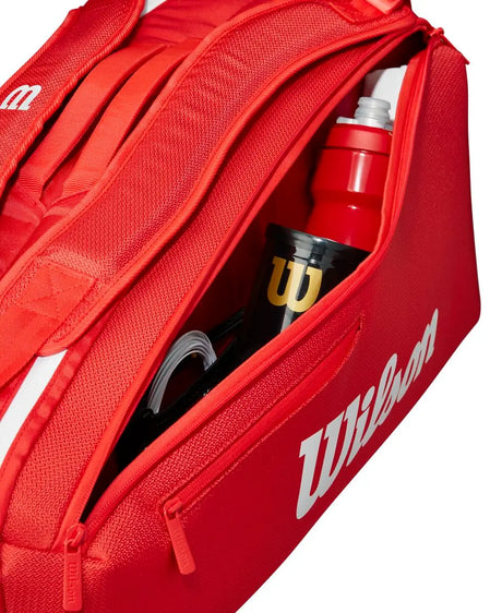 Raquetero Wilson Super Tour 6 Raquetas Rojo