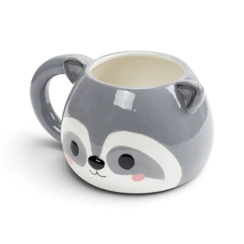 Taza de Cerámica 3D con Forma Cabeza de Mapache Adoramals