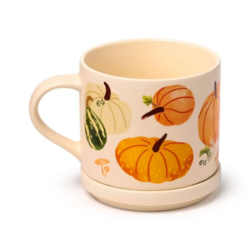 Taza de Porcelana y Posavasos Autumn Harvest Otoño