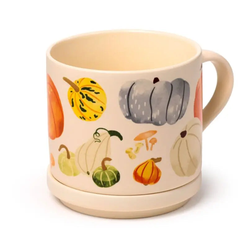 Taza de Porcelana y Posavasos Autumn Harvest Otoño