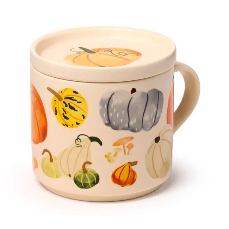 Taza de Porcelana y Posavasos Autumn Harvest Otoño