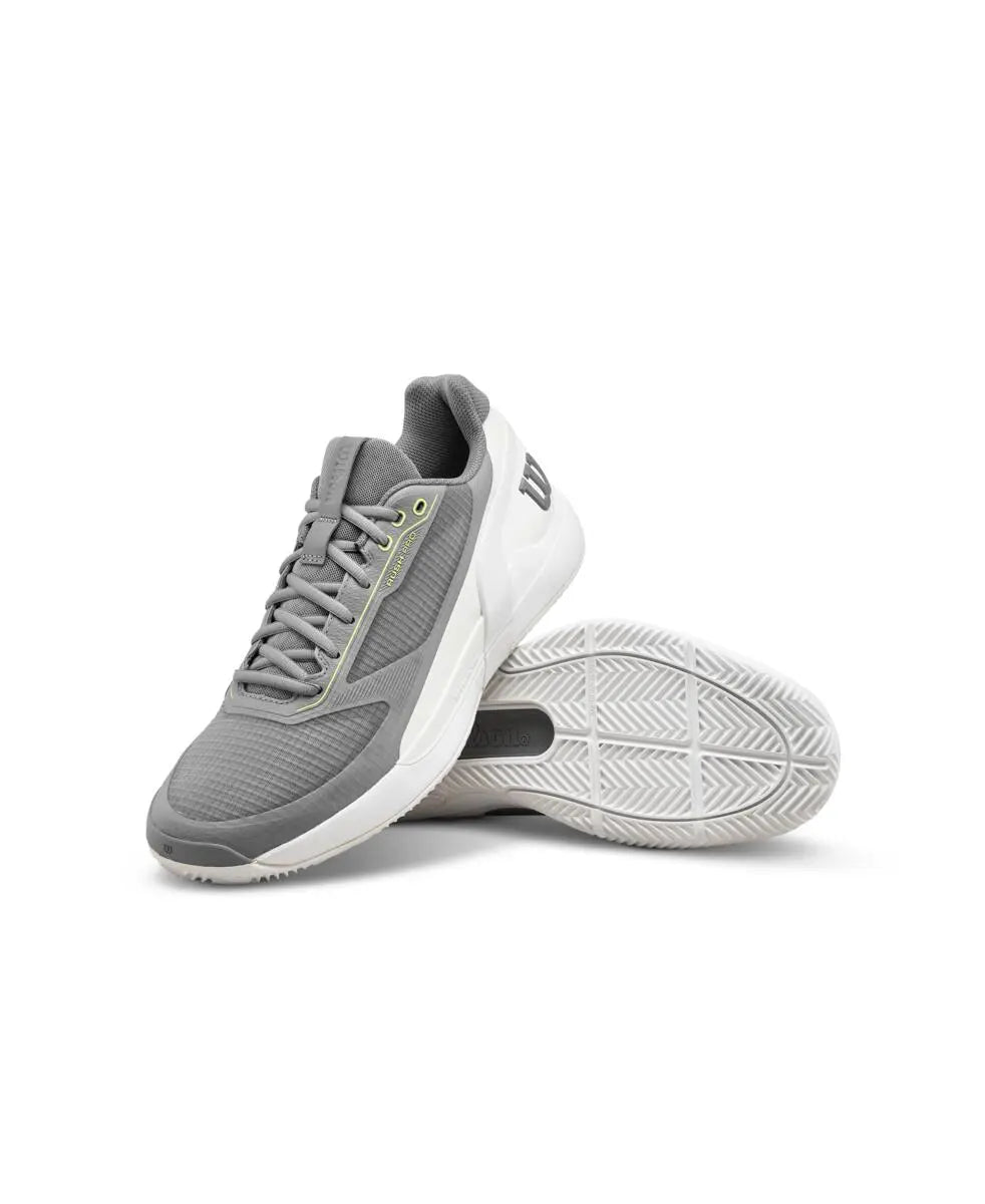 Zapatillas Wilson Rush Pro 5 Clay Gris/Blanco Hombre