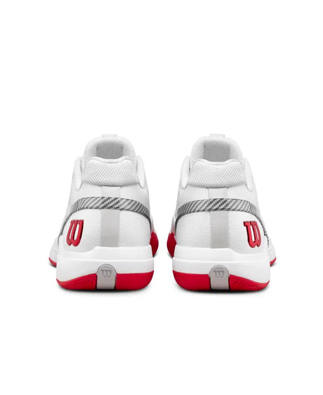 Zapatillas Wilson Rush Pro 5 Hombre Blanco/Rojo