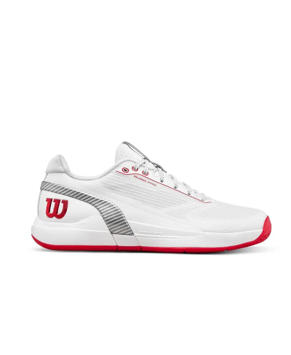 Sapatilhas Wilson Rush Pro 5 Homem Branco/Vermelho
