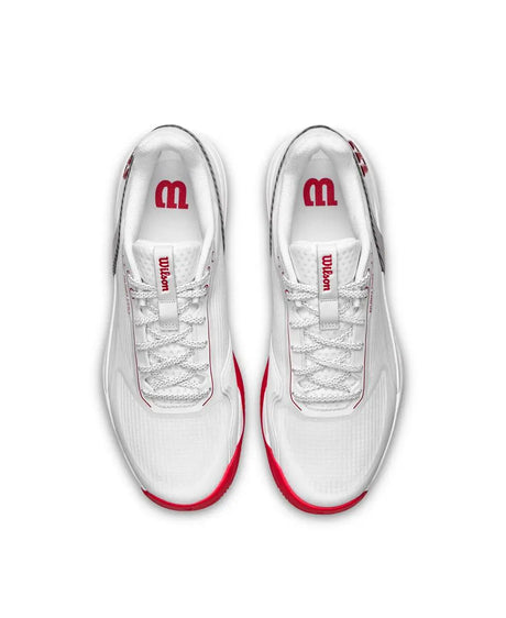 Zapatillas Wilson Rush Pro 5 Hombre Blanco/Rojo